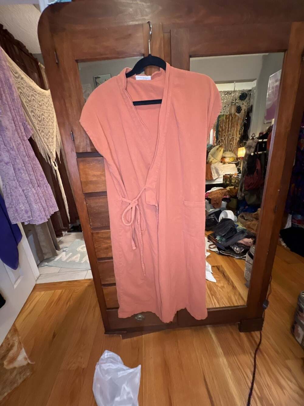 Odd Bird Aydin Wrap Lounge Dress Size S Turkish Cotton